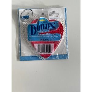 ROYAL LACE RED & WHITE HEART PAPER LACE DOILIES Multiple Sizes